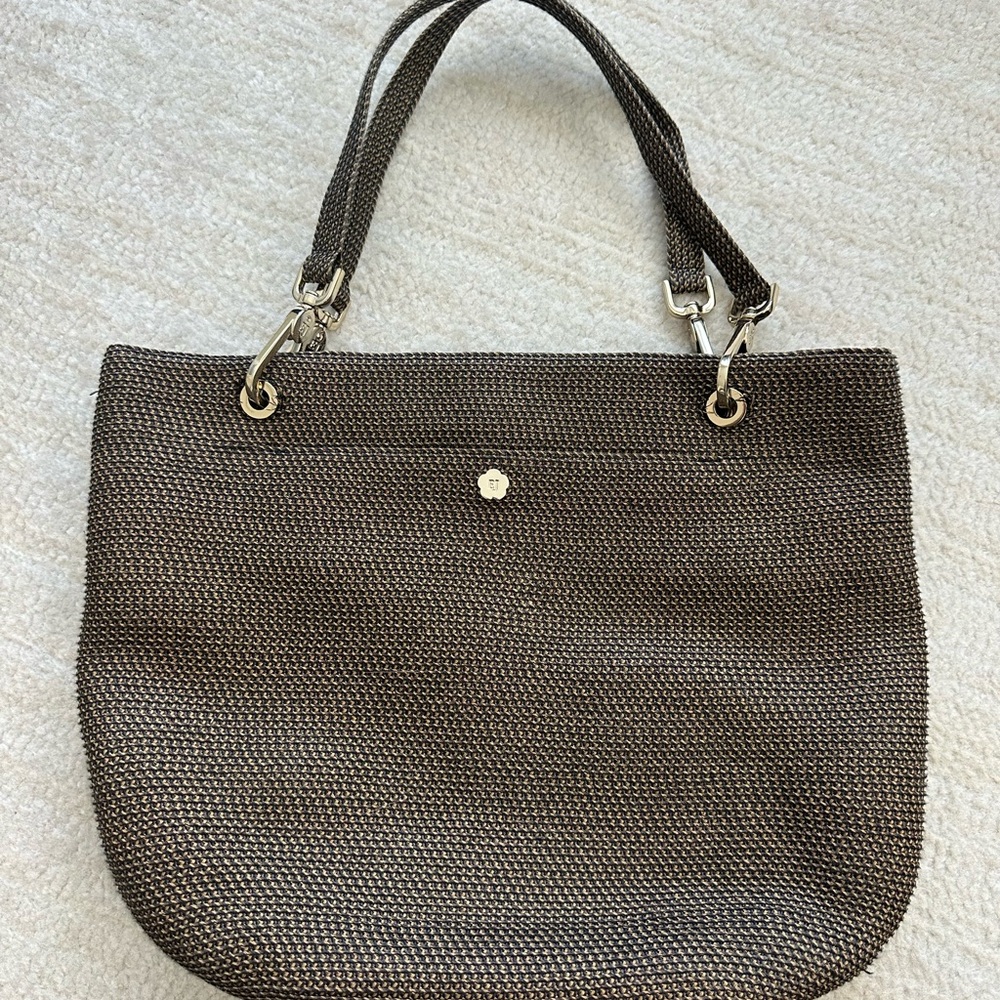 Eric Javits Brown Straw Shoulder Bag